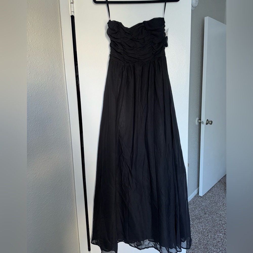 Un Deux Trois Elegant Black Evening Girls Strapless Gown Size 4